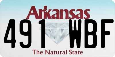 AR license plate 491WBF