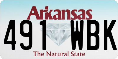 AR license plate 491WBK