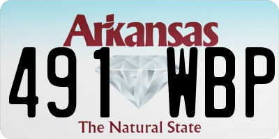 AR license plate 491WBP