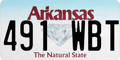 AR license plate 491WBT