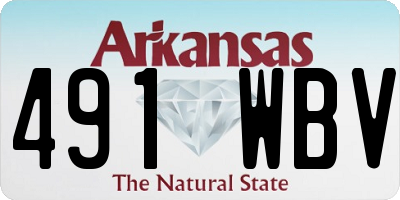AR license plate 491WBV