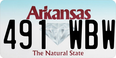 AR license plate 491WBW