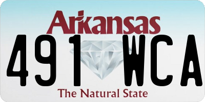 AR license plate 491WCA