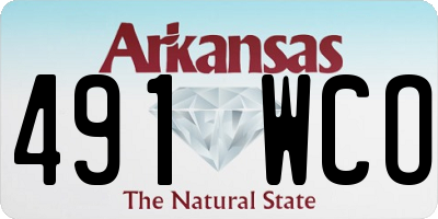 AR license plate 491WCO