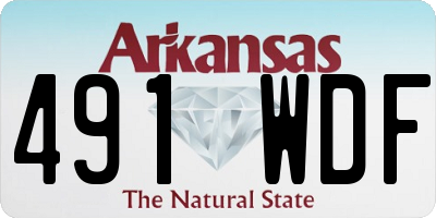 AR license plate 491WDF