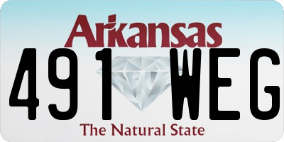 AR license plate 491WEG