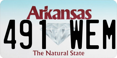 AR license plate 491WEM