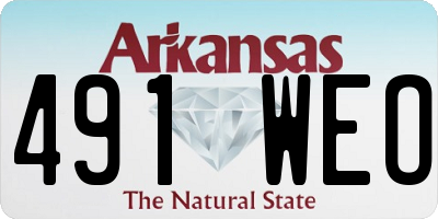 AR license plate 491WEO