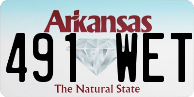 AR license plate 491WET