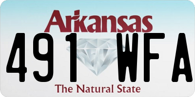 AR license plate 491WFA