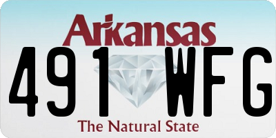 AR license plate 491WFG