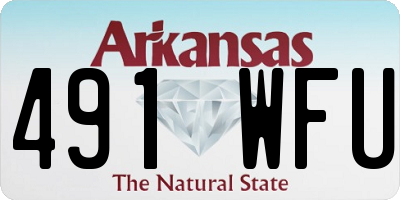 AR license plate 491WFU