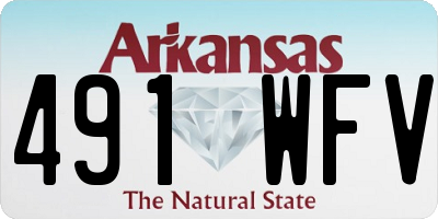 AR license plate 491WFV