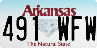 AR license plate 491WFW