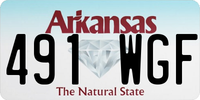 AR license plate 491WGF