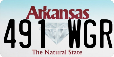 AR license plate 491WGR