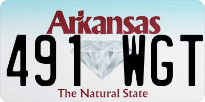 AR license plate 491WGT