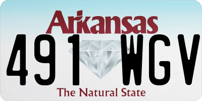AR license plate 491WGV
