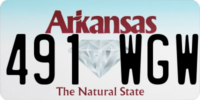 AR license plate 491WGW