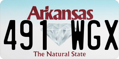 AR license plate 491WGX