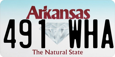 AR license plate 491WHA