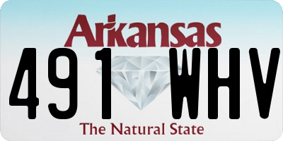 AR license plate 491WHV