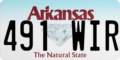 AR license plate 491WIR