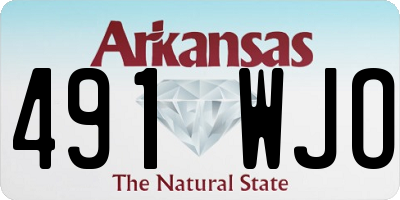 AR license plate 491WJO
