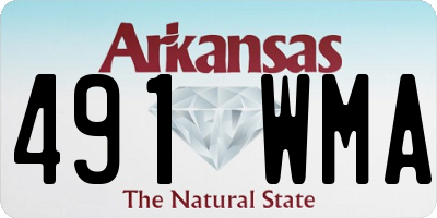 AR license plate 491WMA