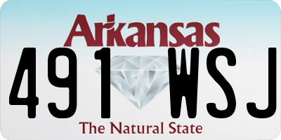 AR license plate 491WSJ