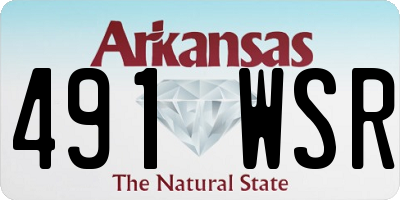AR license plate 491WSR