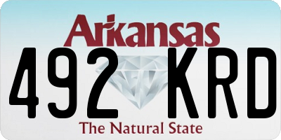 AR license plate 492KRD