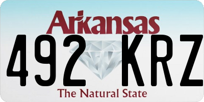 AR license plate 492KRZ