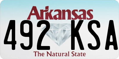 AR license plate 492KSA