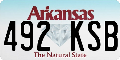 AR license plate 492KSB