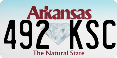 AR license plate 492KSC