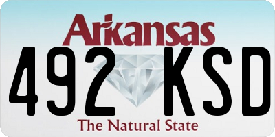 AR license plate 492KSD