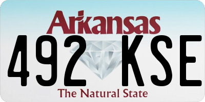 AR license plate 492KSE