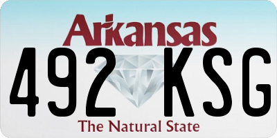 AR license plate 492KSG