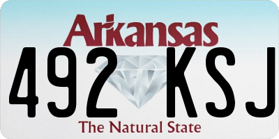 AR license plate 492KSJ