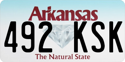AR license plate 492KSK