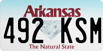 AR license plate 492KSM