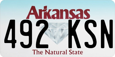 AR license plate 492KSN