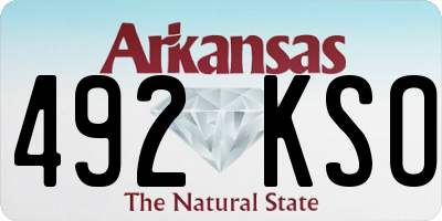 AR license plate 492KSO