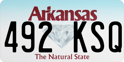 AR license plate 492KSQ