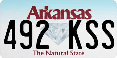 AR license plate 492KSS