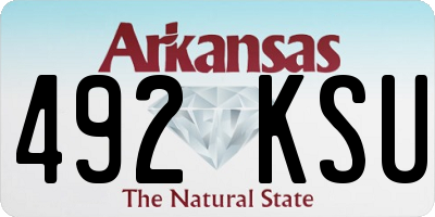 AR license plate 492KSU