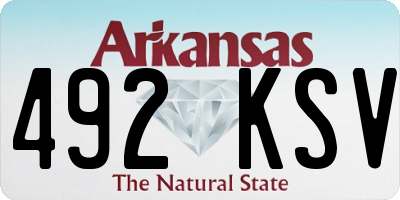 AR license plate 492KSV