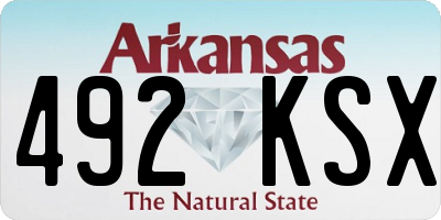 AR license plate 492KSX