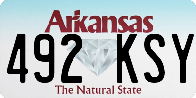 AR license plate 492KSY